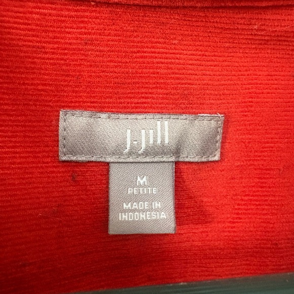 J. Jill Red Ribbed Top - Picture 2 of 2